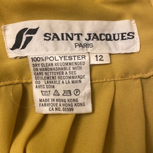 Vintage 80’s Size 12 MIDI Dress Mustard PARIS - Picture 3 of 7